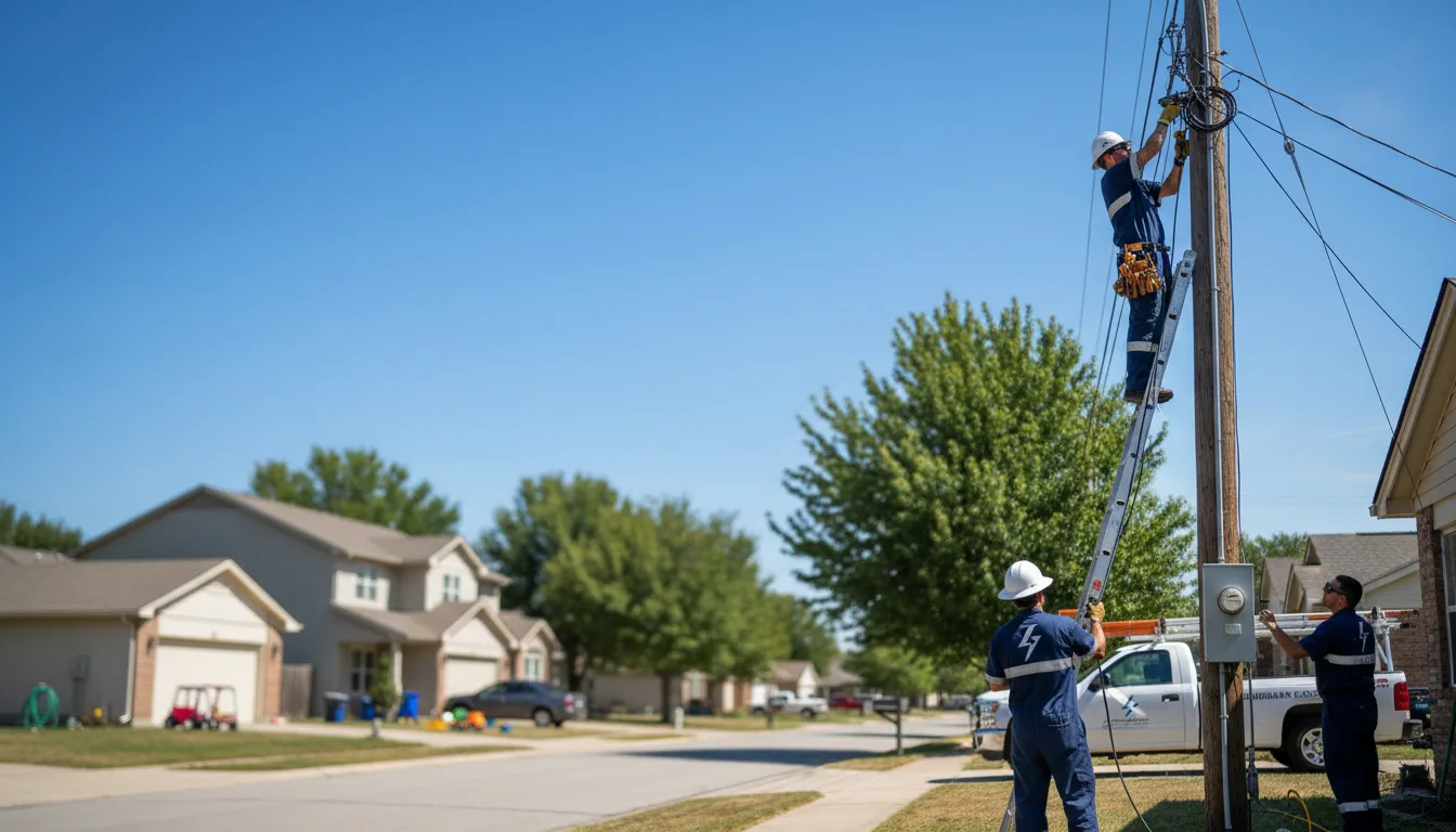 Residential electrician providing installation services in Concord, MI